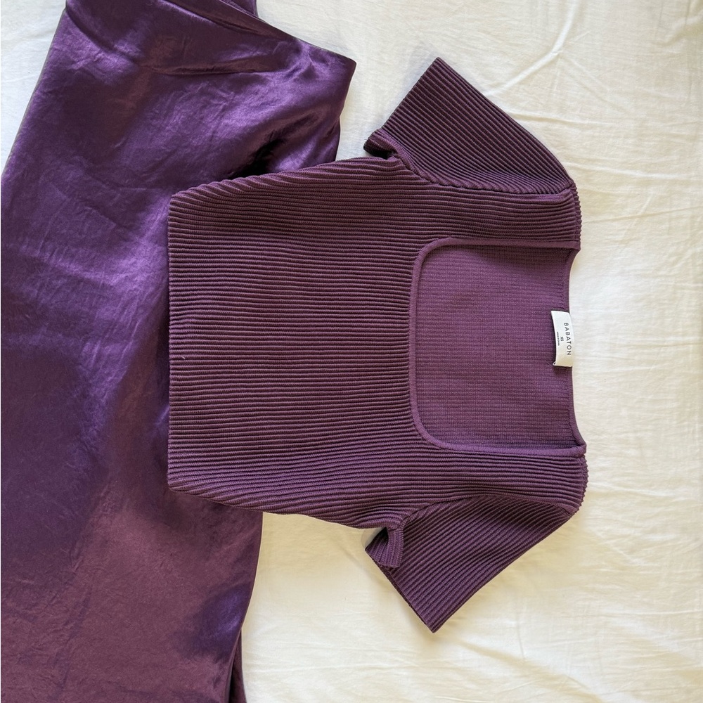 Aritzia Sculpt Knit Square Neck Crop Top